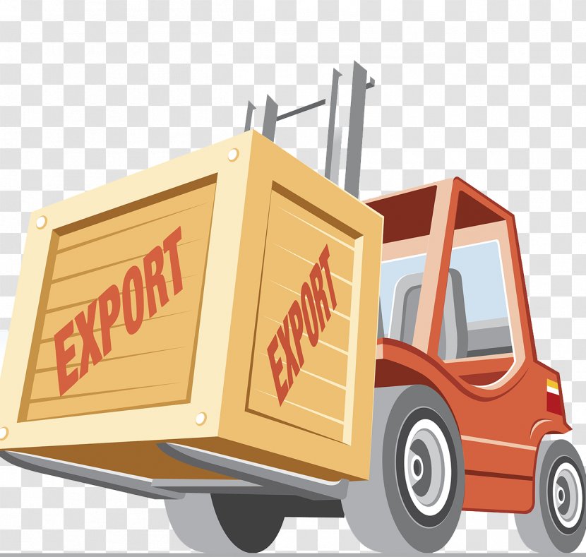 Intermodal Container Cargo Forklift Illustration - Logistics - Truck Transparent PNG
