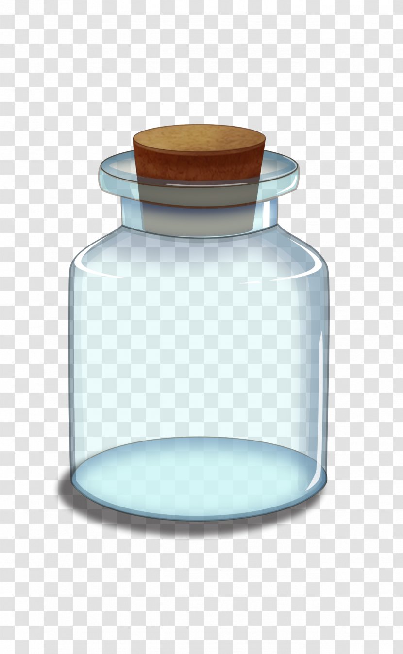 Glass Bottle - Blue - Drifting Transparent PNG