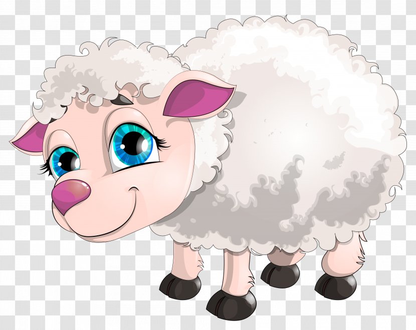 Sheep Goat Clip Art - Farm - Cute White Lamb Clipart Picture Transparent PNG