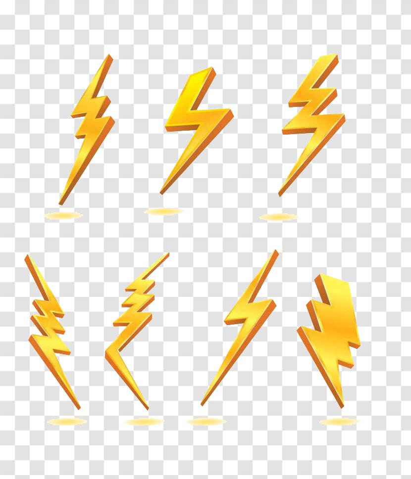 Lightning Strike Clip Art - Yellow - Pattern Transparent PNG