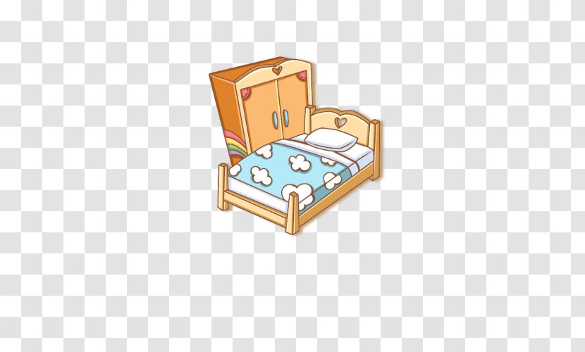 Bed Closet Cartoon Wardrobe - Furniture - Hand-painted And Transparent PNG