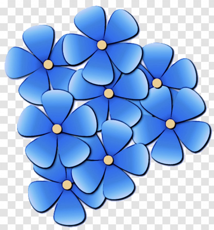 Blue Cobalt Petal Clip Art Flower - Wheel Electric Transparent PNG