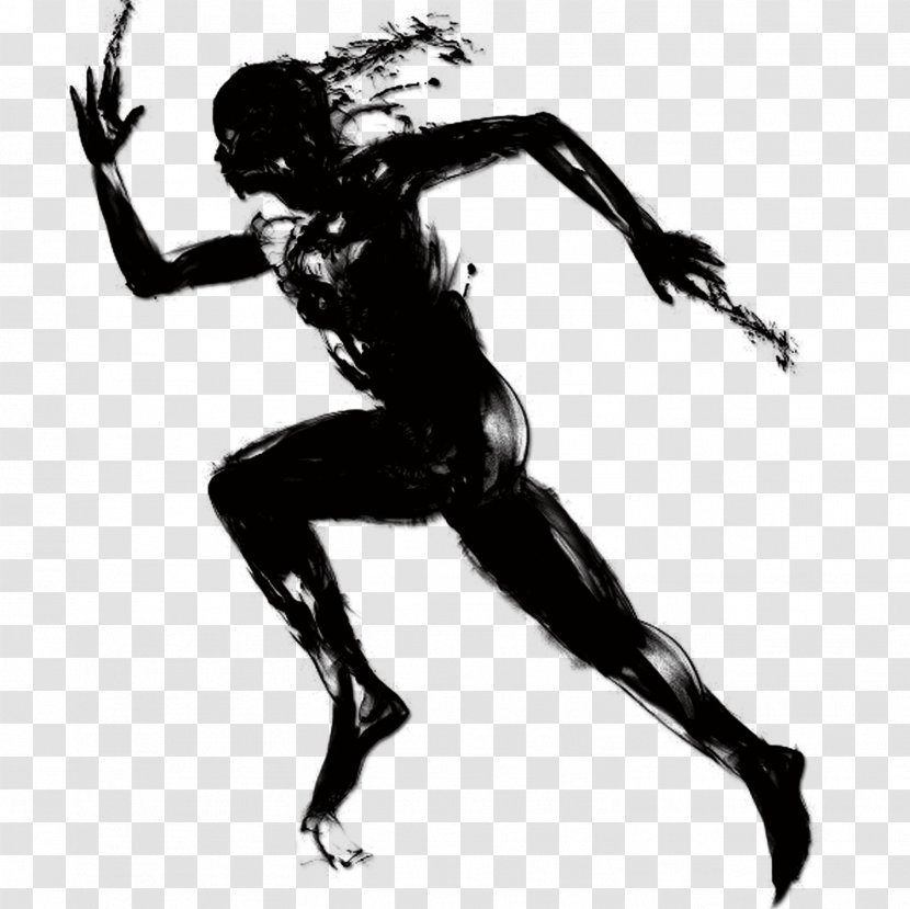 Illustration - Silhouette - Running Man Transparent PNG