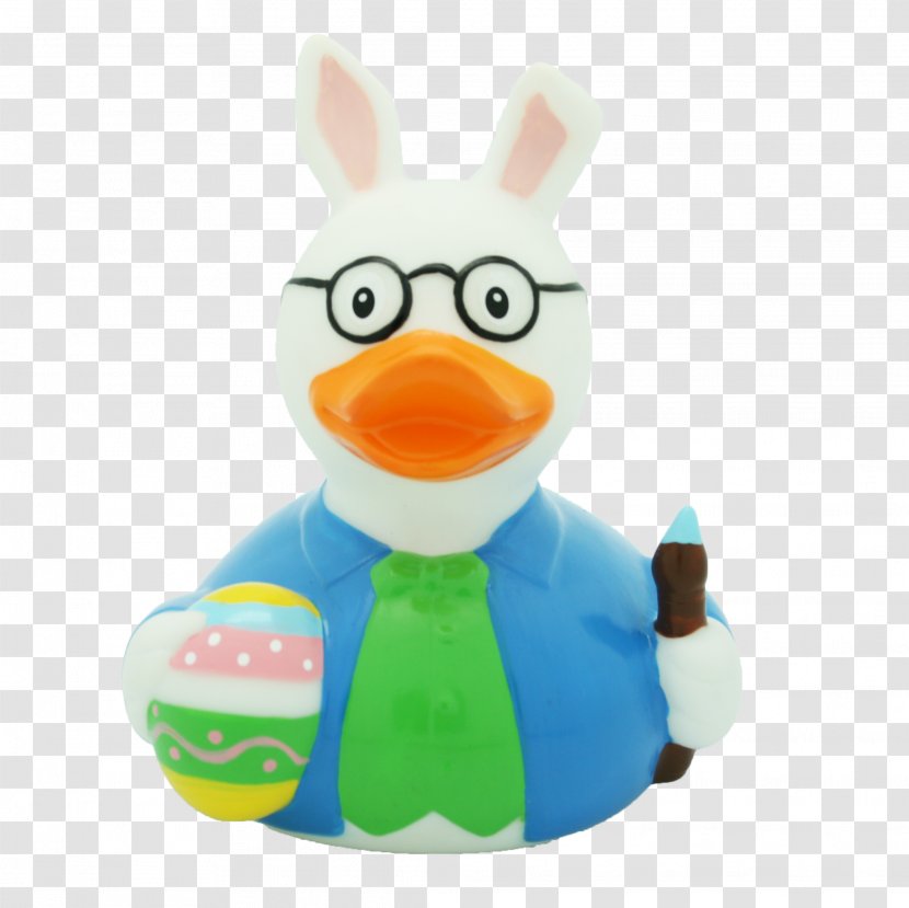 Easter Bunny Rubber Duck Baby Ducks - Egg Decorating Transparent PNG