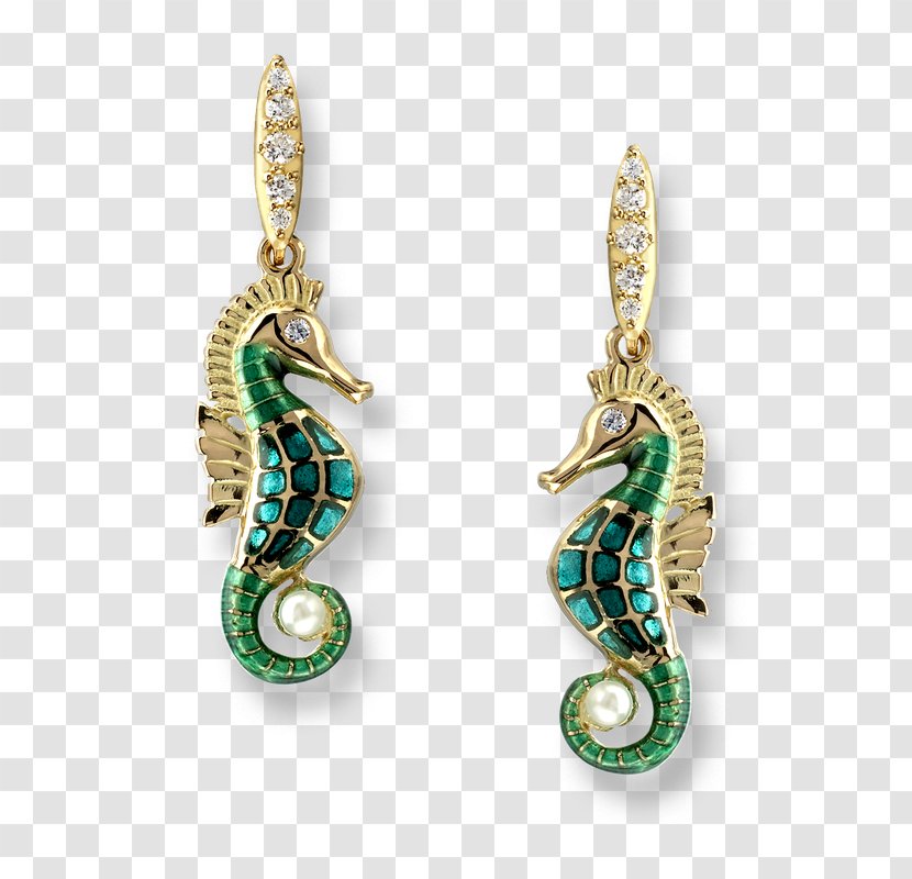 Earring Emerald Gold Jewellery Carat Transparent PNG