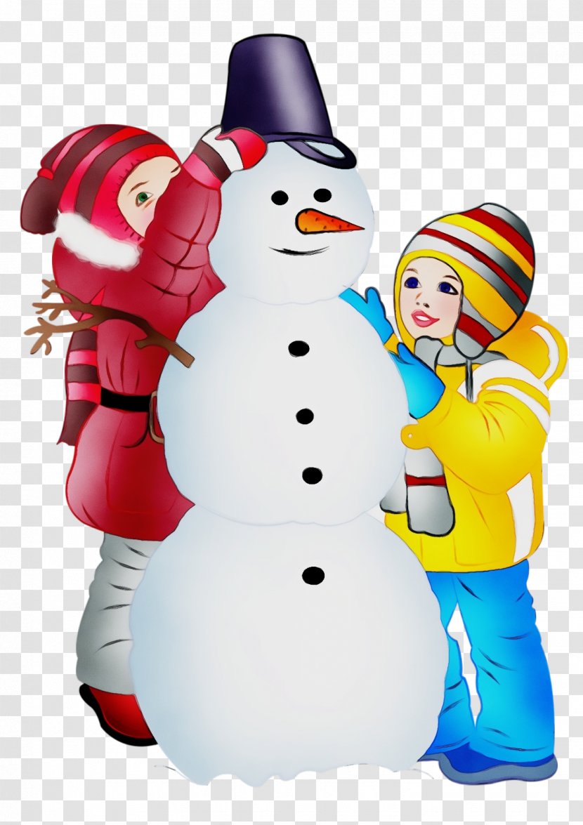 Snowman - Watercolor - Games Snow Transparent PNG