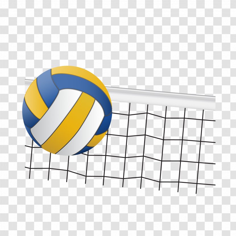 Volleyball Team Sport - Pallone - And Net Vector Transparent PNG