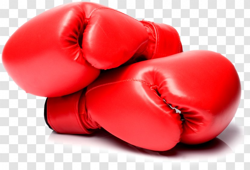 red kickboxing gloves