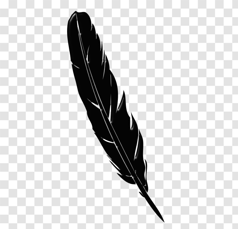 Quill Pen Vector Graphics Feather - Black And White - Tbc Banner Transparent PNG