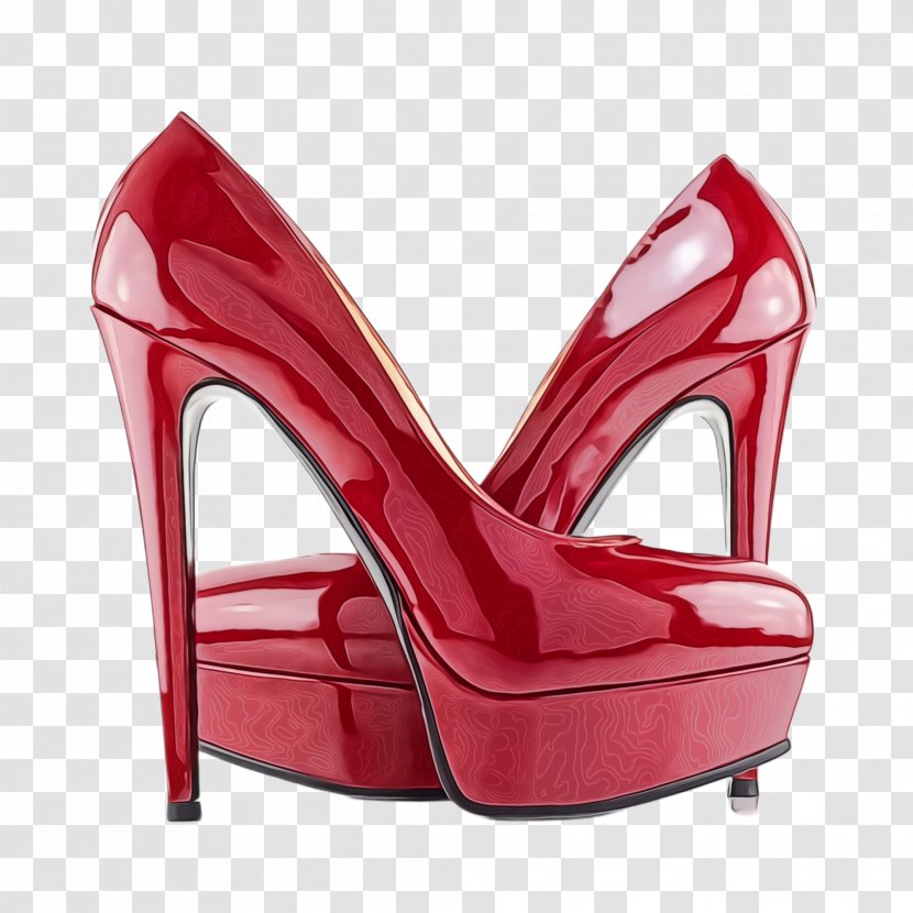 Footwear High Heels Red Basic Pump Shoe - Paint - Bridal Court Transparent PNG