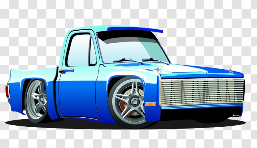 Cartoon Lowrider Stock Photography - Motor Vehicle - Hand-drawn Pickup Truck Transparent PNG