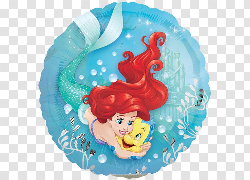 Ariel Balloon Party Birthday Sebastian - Dishware Transparent PNG