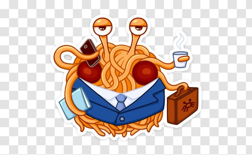 Clip Art Sticker Pastafarianism Telegram Monster - Flying Spaghetti Transparent PNG