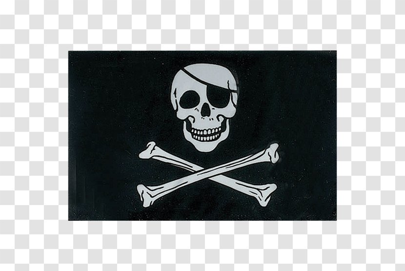 Jolly Roger Flag Pirate Skull And Crossbones Pennon - Human Symbolism Transparent PNG
