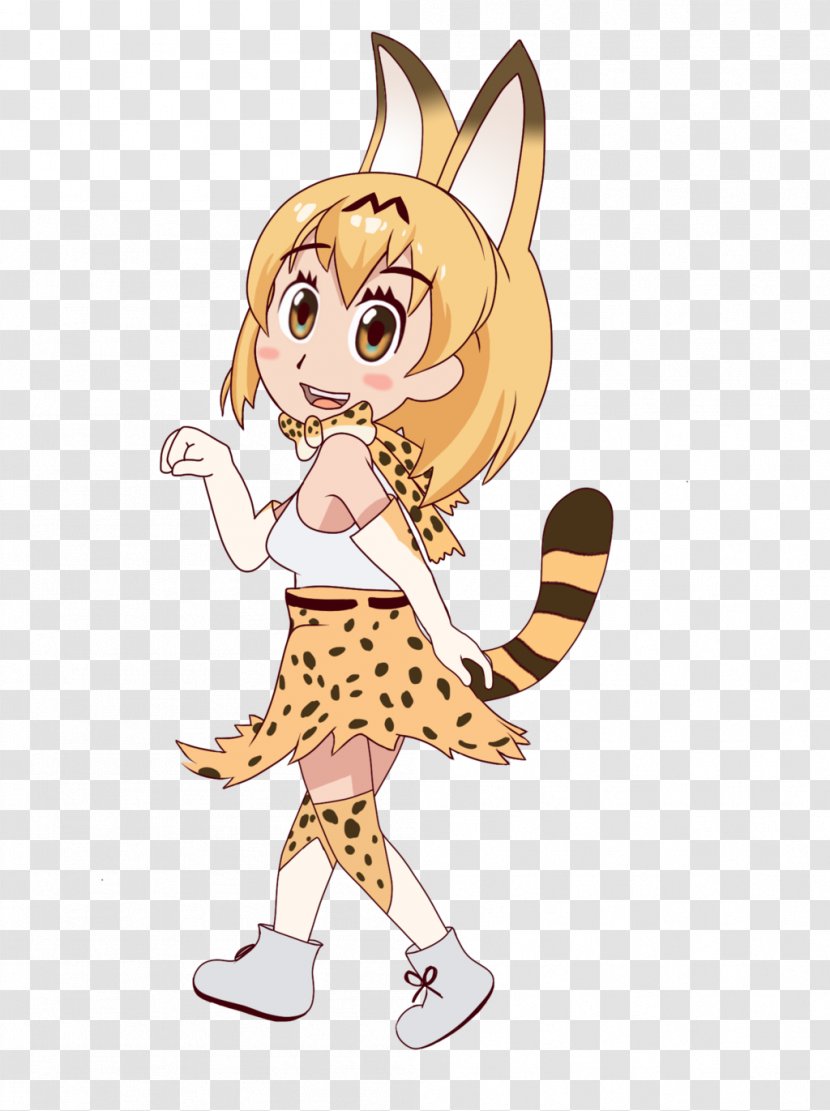 Serval Kemono Friends Cat Drawing Hare - Chan Transparent PNG