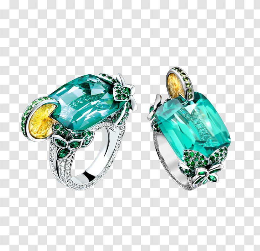 Ring Jewellery Gemstone Diamond Tourmaline - Silver - Creative Jewelry Rings Transparent PNG