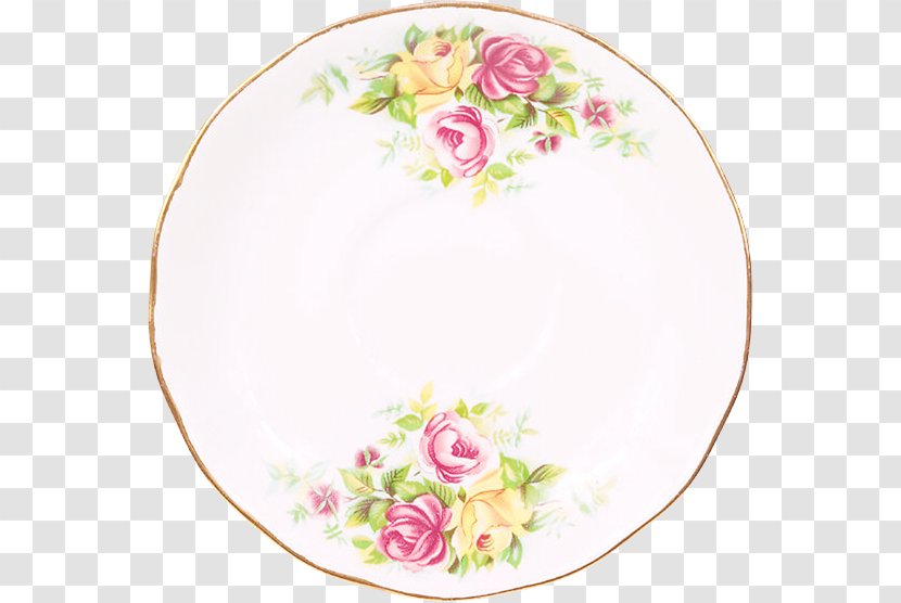 Plate Rose Family Platter Floral Design Porcelain - Dishware Transparent PNG