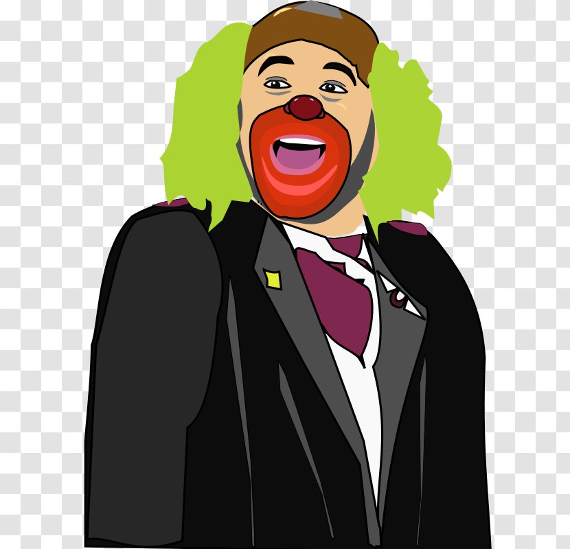 Cartoon Clown Clip Art - Nose - Green Hair Surprised Man Transparent PNG