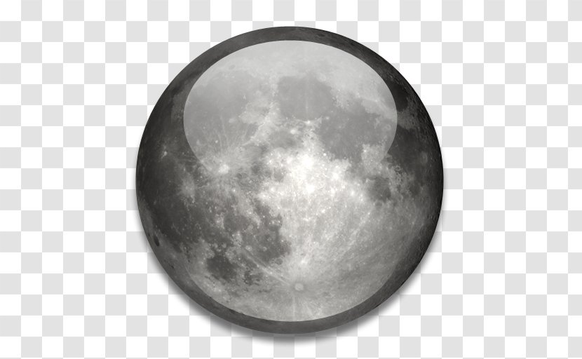Moon Lunar Phase Impact Crater Earth Weather Station - Black And White Transparent PNG