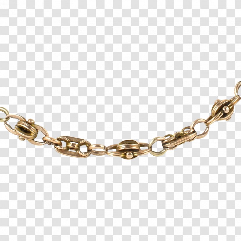 Chain Jewellery Necklace Bracelet Victorian Era - Gold Transparent PNG