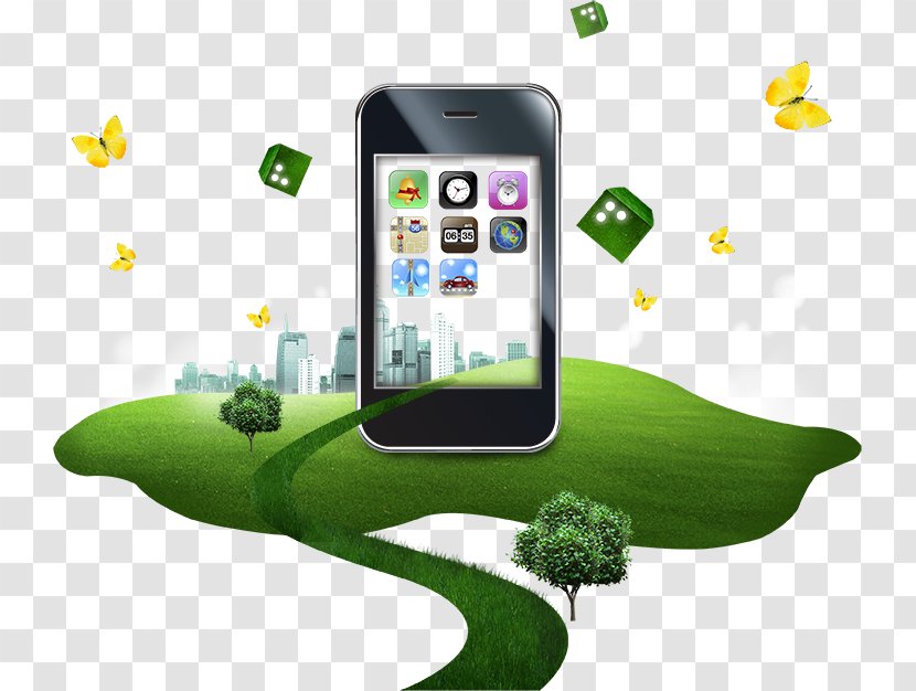 Mobile Phone Graphic Design - Technology - Smartphone Grass Transparent PNG