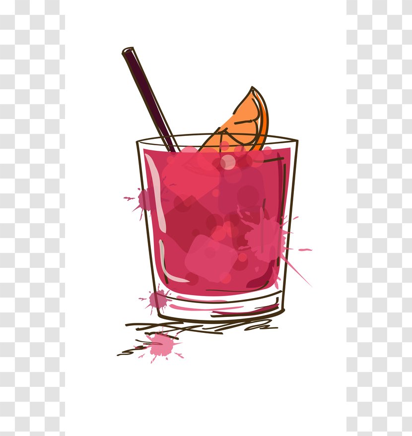 Negroni Cocktail Fizzy Drinks Margarita Mojito Transparent PNG