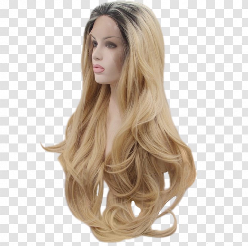 Blond Lace Wig Hair Ombré - Bob Cut Transparent PNG