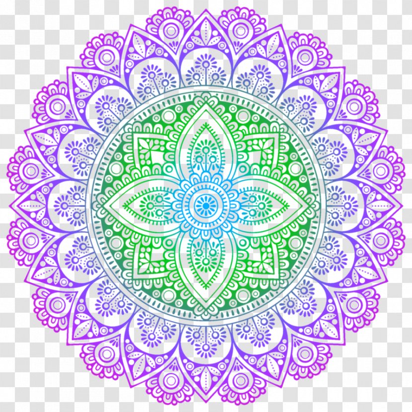 Mandala Coloring Book Drawing - Purple Pattern Background Transparent PNG