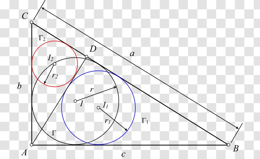 Right Triangle Circumscribed Circle Point Inscribed Figure Transparent PNG