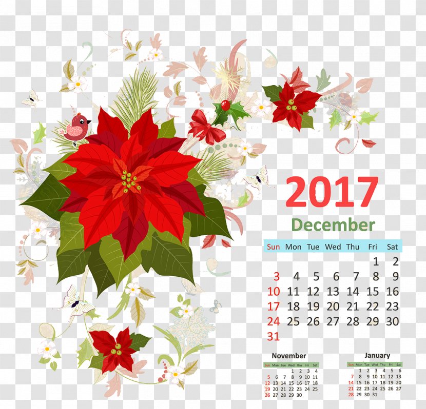 Calendar December - Dahlia Transparent PNG
