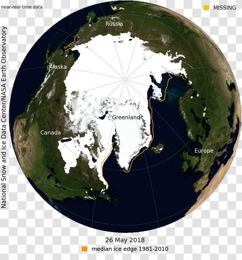 Arctic Ocean Ice Pack National Snow And Data Center Measurement Of Sea - Global Warming Transparent PNG