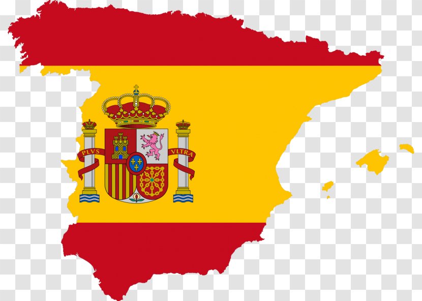 Flag Of Spain Map Plus Ultra - Wikimedia Commons Transparent PNG