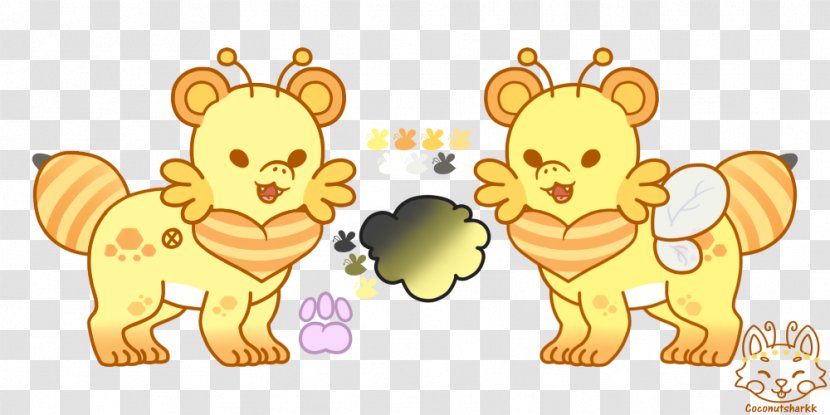 Lion Cat Canidae Dog Paw - Cartoon - Q Version Of The Bee Transparent PNG