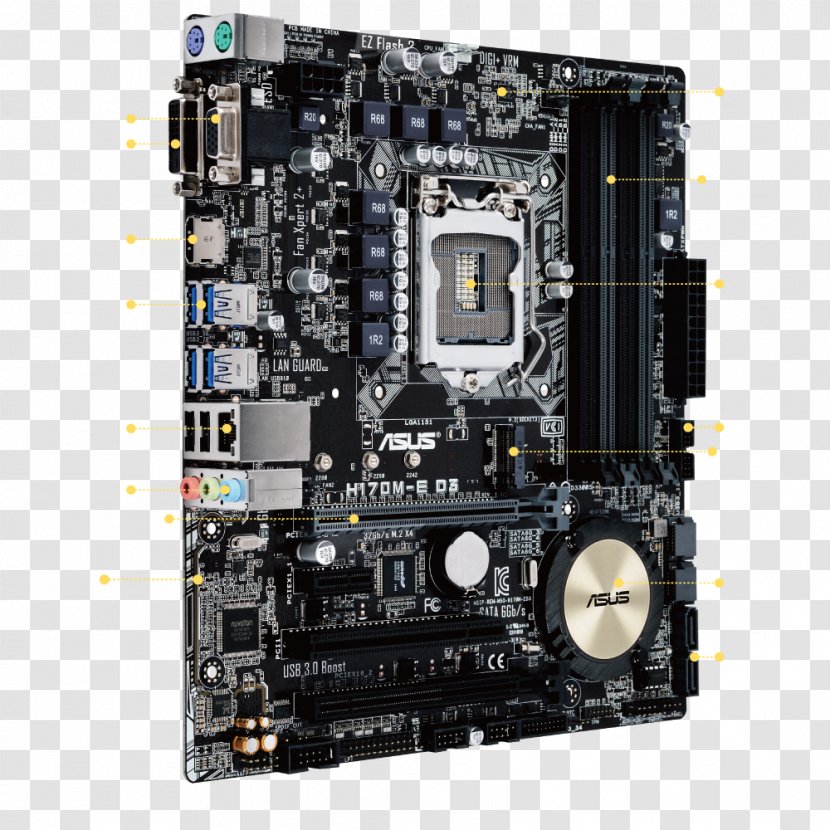 Intel Motherboard MicroATX LGA 1151 DDR3 SDRAM - Technology Transparent PNG