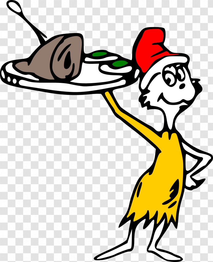 Green Eggs And Ham Sam-I-Am The Cat In Hat Lorax One Fish, Two Red Blue Fish - Dr Seuss Transparent PNG