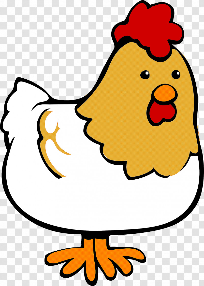 Chicken Cartoon Pleased Rooster Bird Transparent PNG