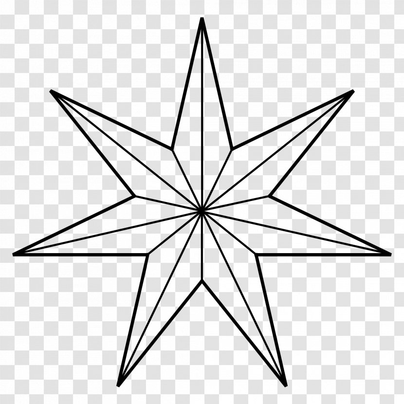 Heptagram Five-pointed Star Polygons In Art And Culture Enneagram - White - 7 Transparent PNG