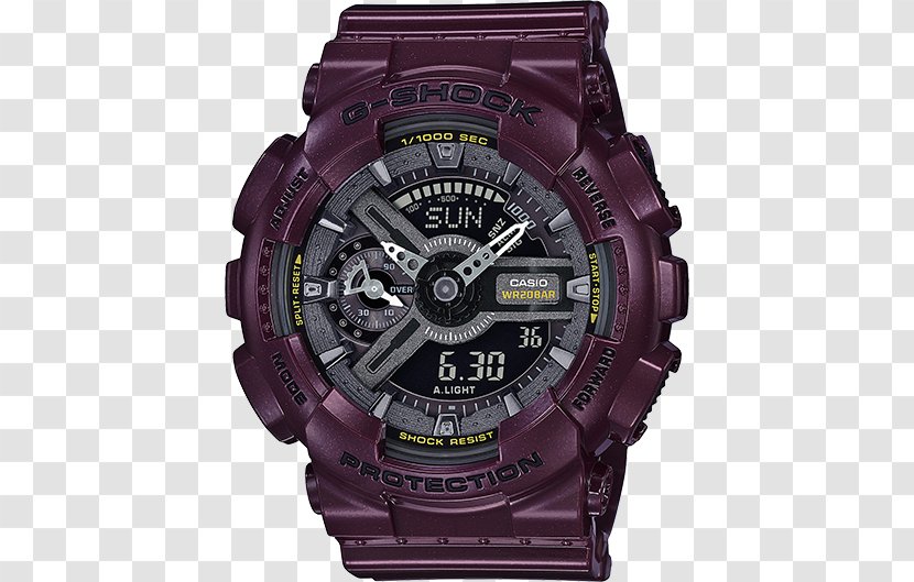 G-Shock Casio Shock-resistant Watch Strap - Purple Transparent PNG
