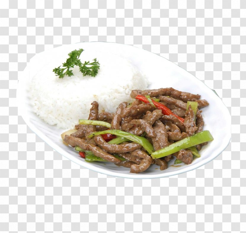 Bell Pepper Fried Rice Steak French Fries Black - Stir Beef With Green And Transparent PNG