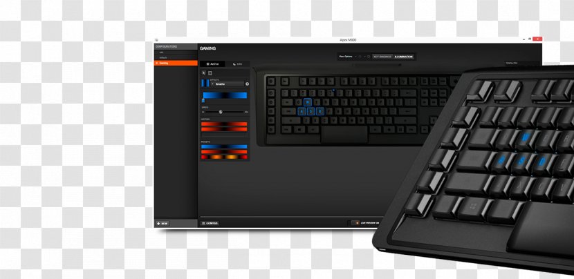 Computer Keyboard Touchpad Hardware SteelSeries Apex M800 Numeric Keypads - Steelseries Gaming Transparent PNG