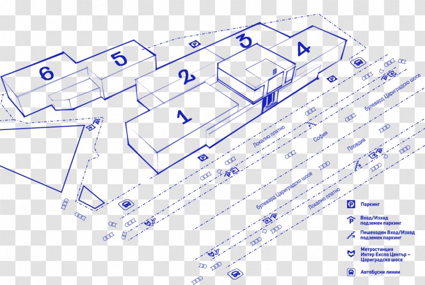 Inter Expo Center – Tsarigradsko Shose Metro Station Parking Lot Car Park - Sofia - Water Plan Transparent PNG