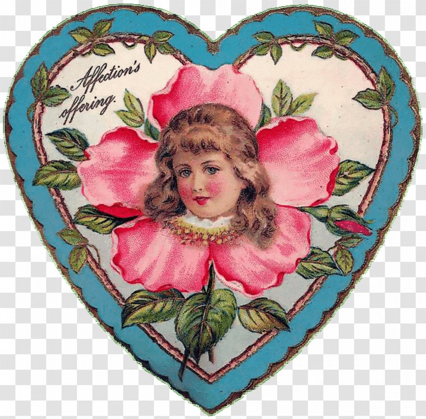Valentine's Day Paper Decoupage Heart Victorian Era Transparent PNG