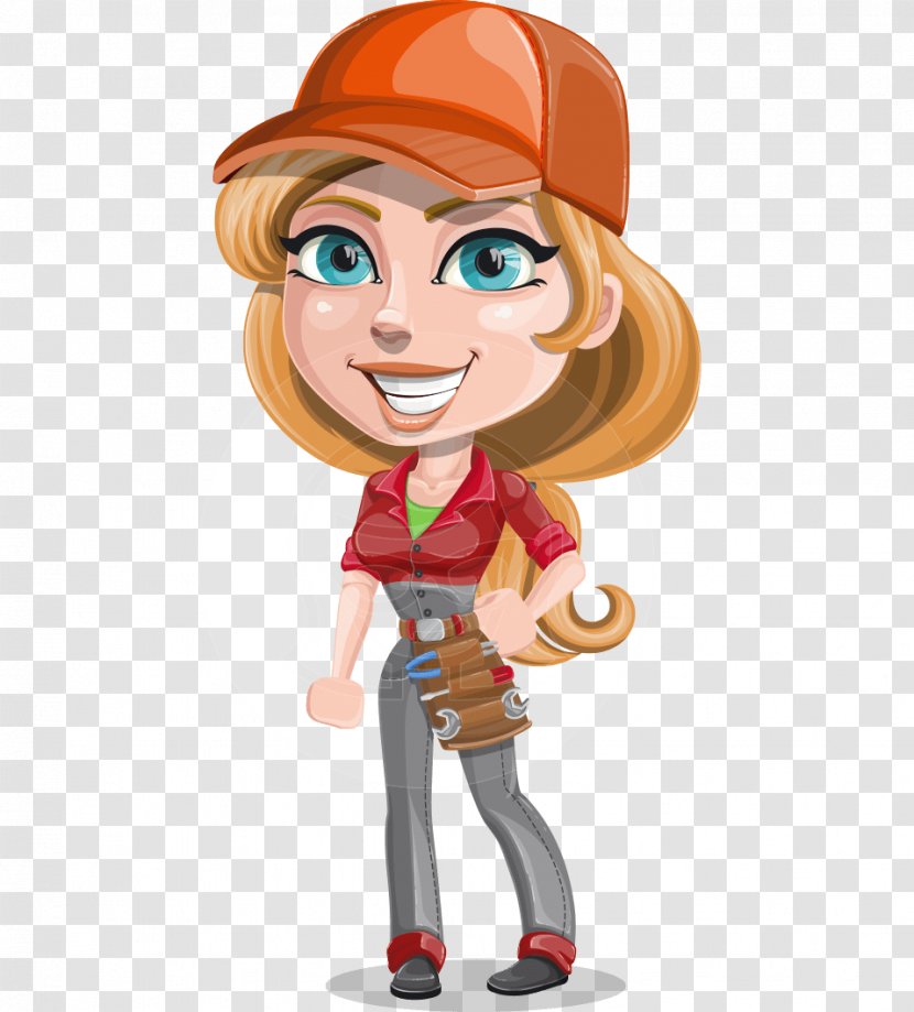 Cartoon Female Woman - Heart - Characters Transparent PNG