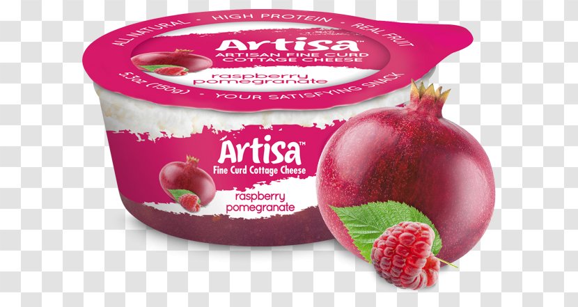 Milk Flavor Cottage Cheese Dairy Products Strawberry - Raspberry Curd Transparent PNG