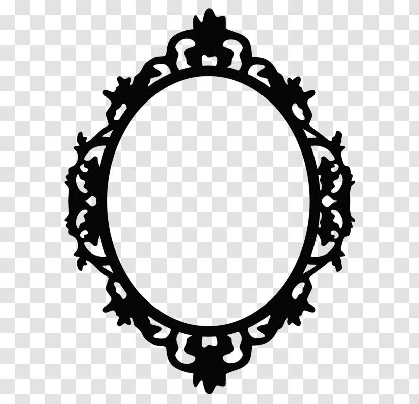Picture Frames Mirror Silhouette - Oval Transparent PNG