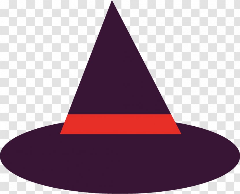 Witch Hat Halloween - Cone - Party Triangle Transparent PNG