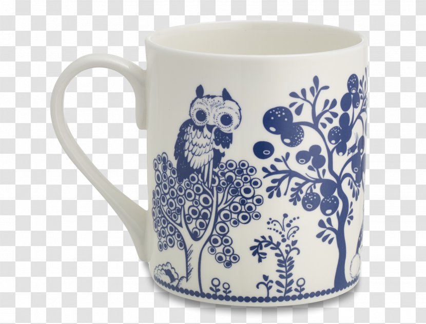 Coffee Cup Ceramic Saucer Mug Blue And White Pottery Transparent PNG