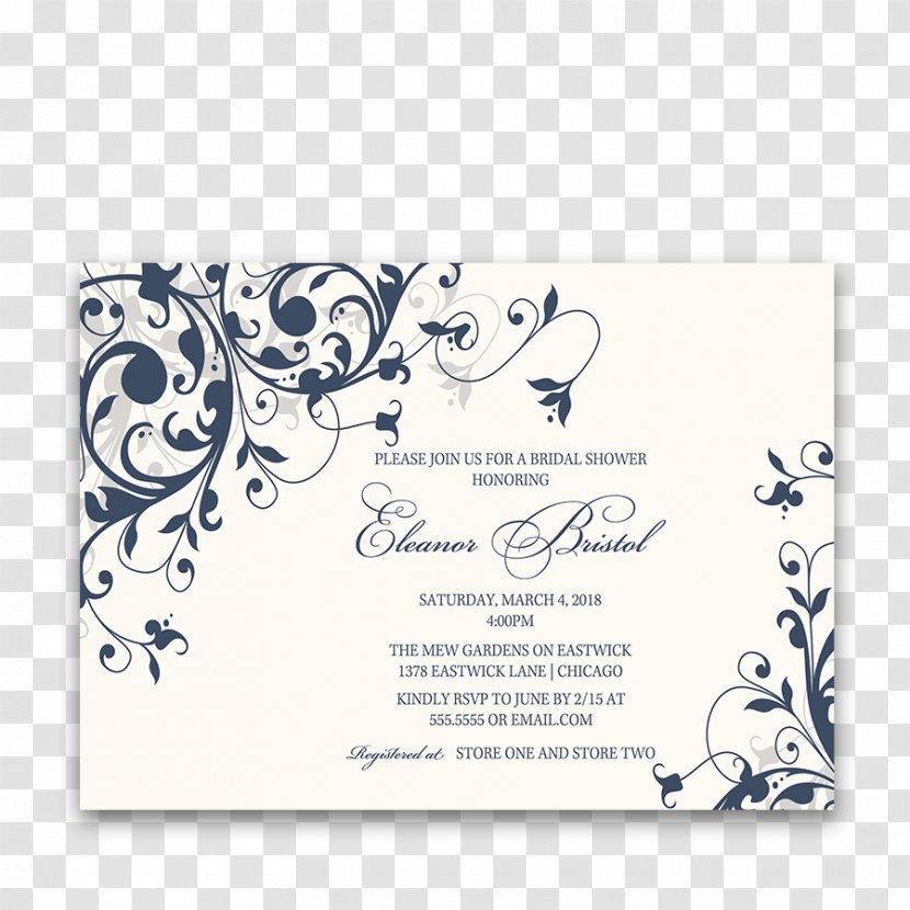 Wedding Invitation White Convite Engagement - Rsvp - Bridal Shower Transparent PNG