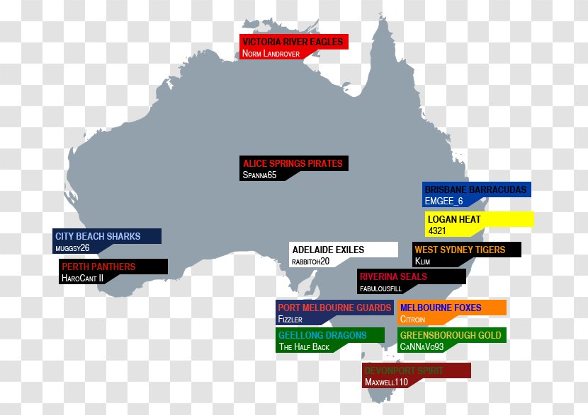 Australian Football League Location Team Map Perth - Ausway Transparent PNG