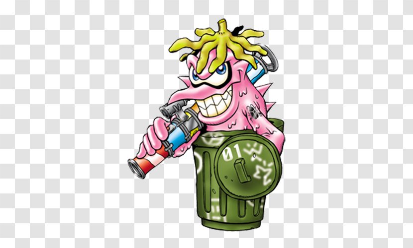 Digimon Waste Container Wikia - Mutant - Cartoon Trash Monster Transparent PNG